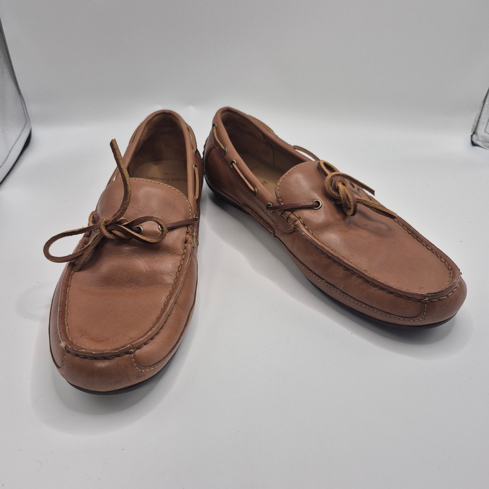 Polo Ralph Lauren Roberts Tan Brown Leather Driving Loafers Mens 11D 11721
